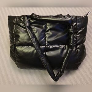 Black Quilted Tote Bag